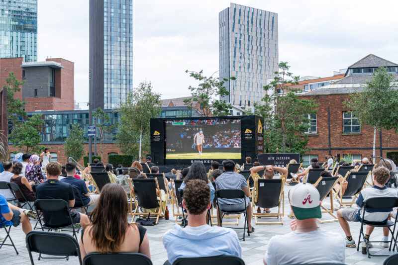 Screen on the Square will take place on The Square at the base of Deansgate Square towers