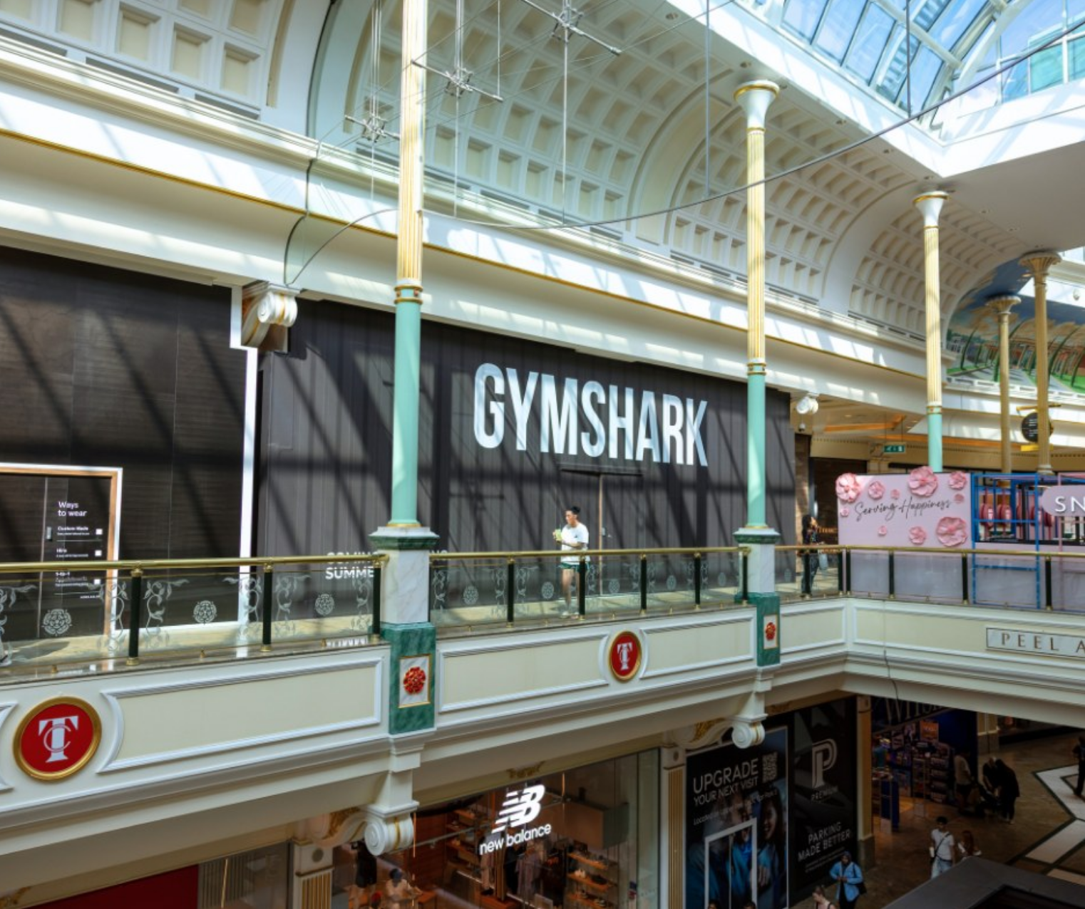 Outside the new Gymshark store