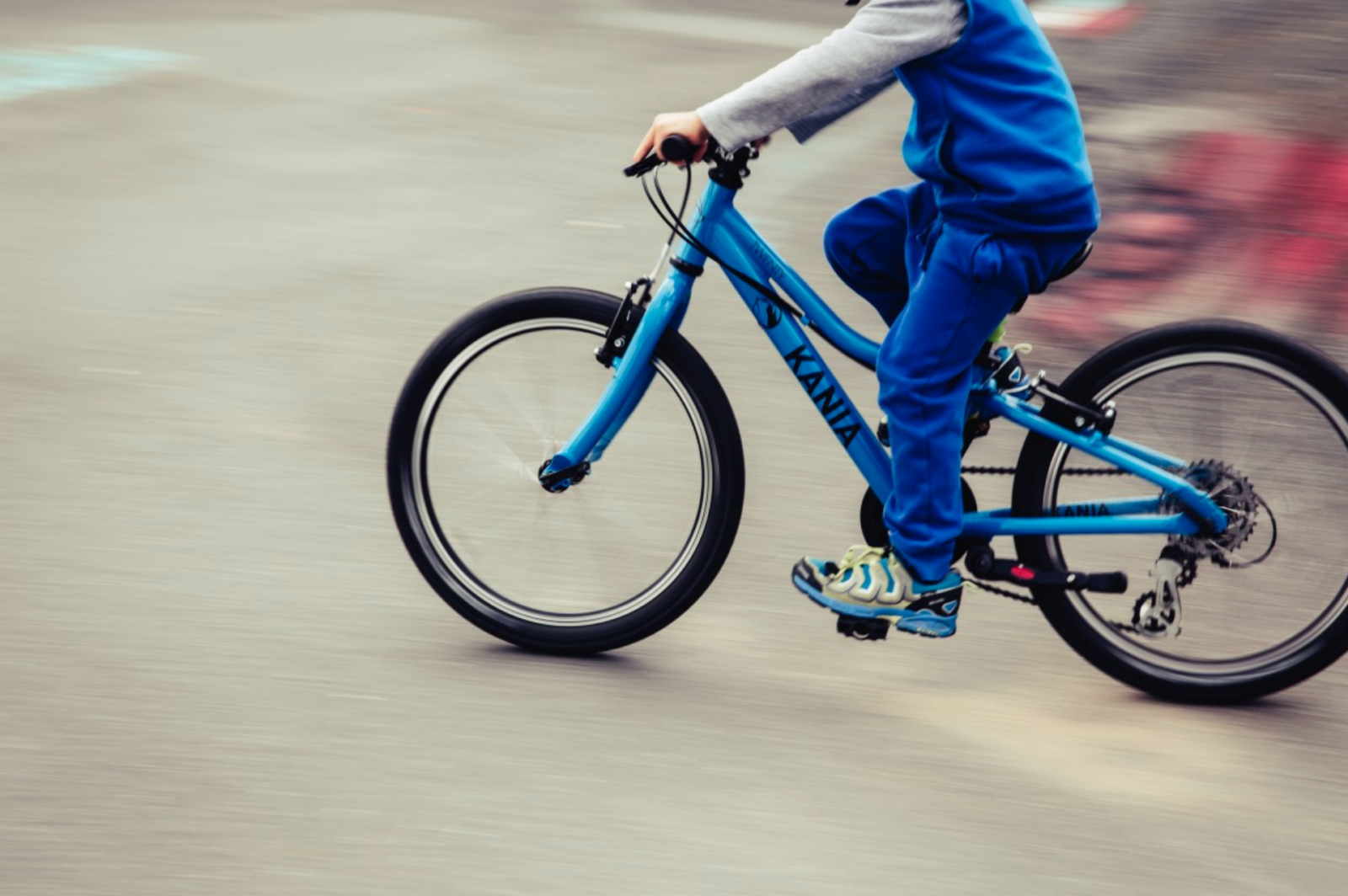 Boy riding a bike