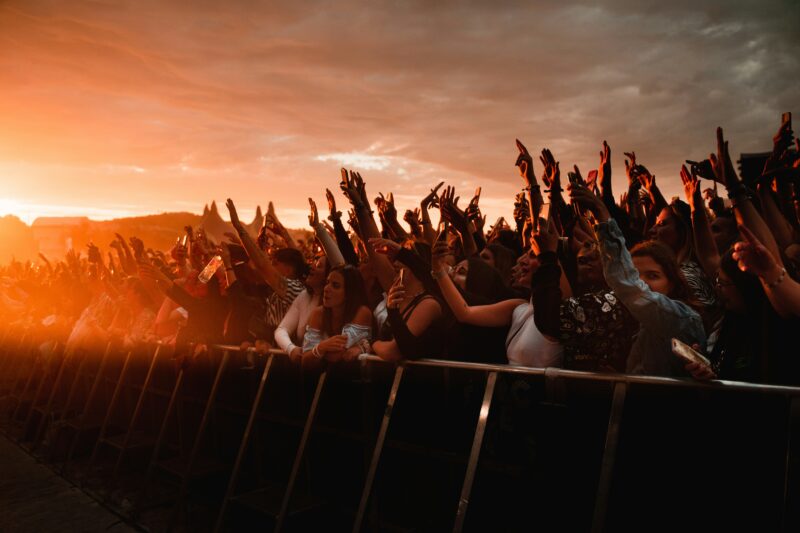 Concert as the sun goes down