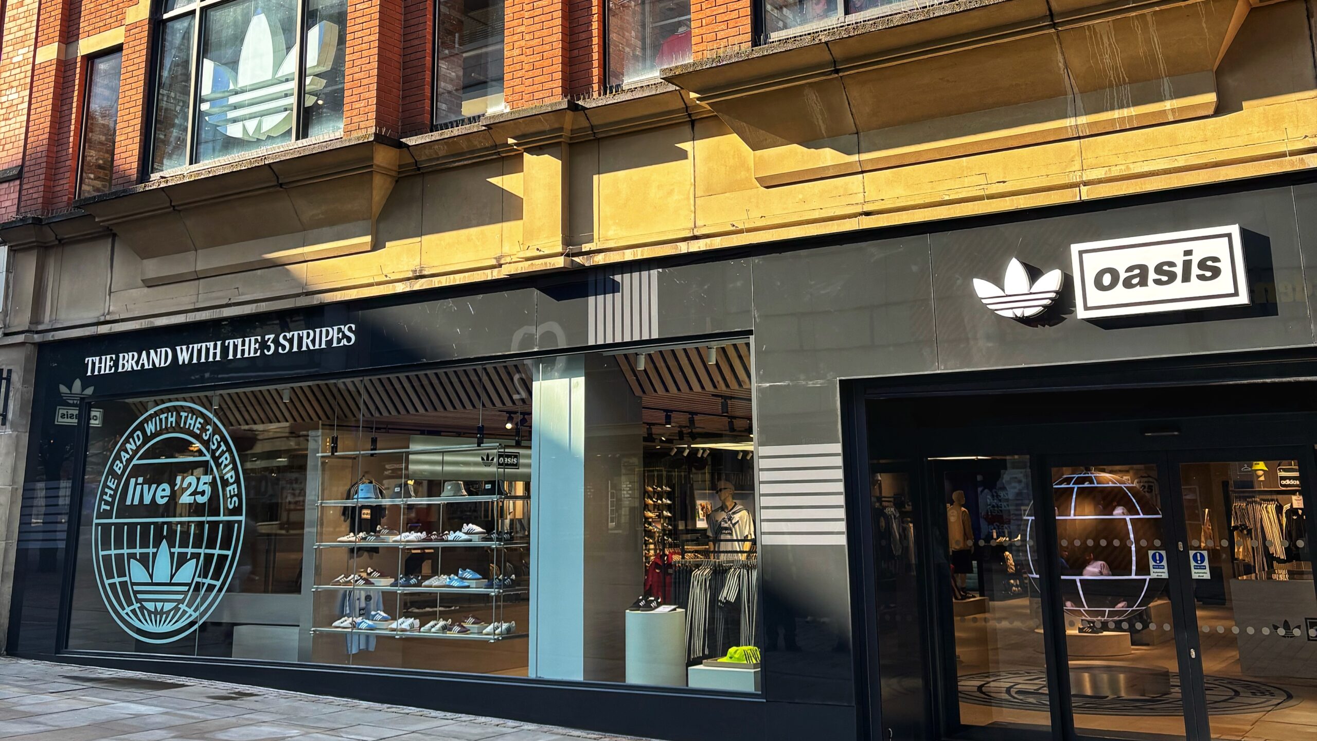 new Oasis adidas collab shop Manchester city centre