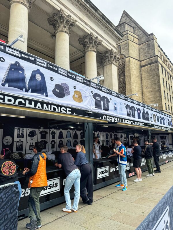 An official oasis merch stand has opened in Manchester