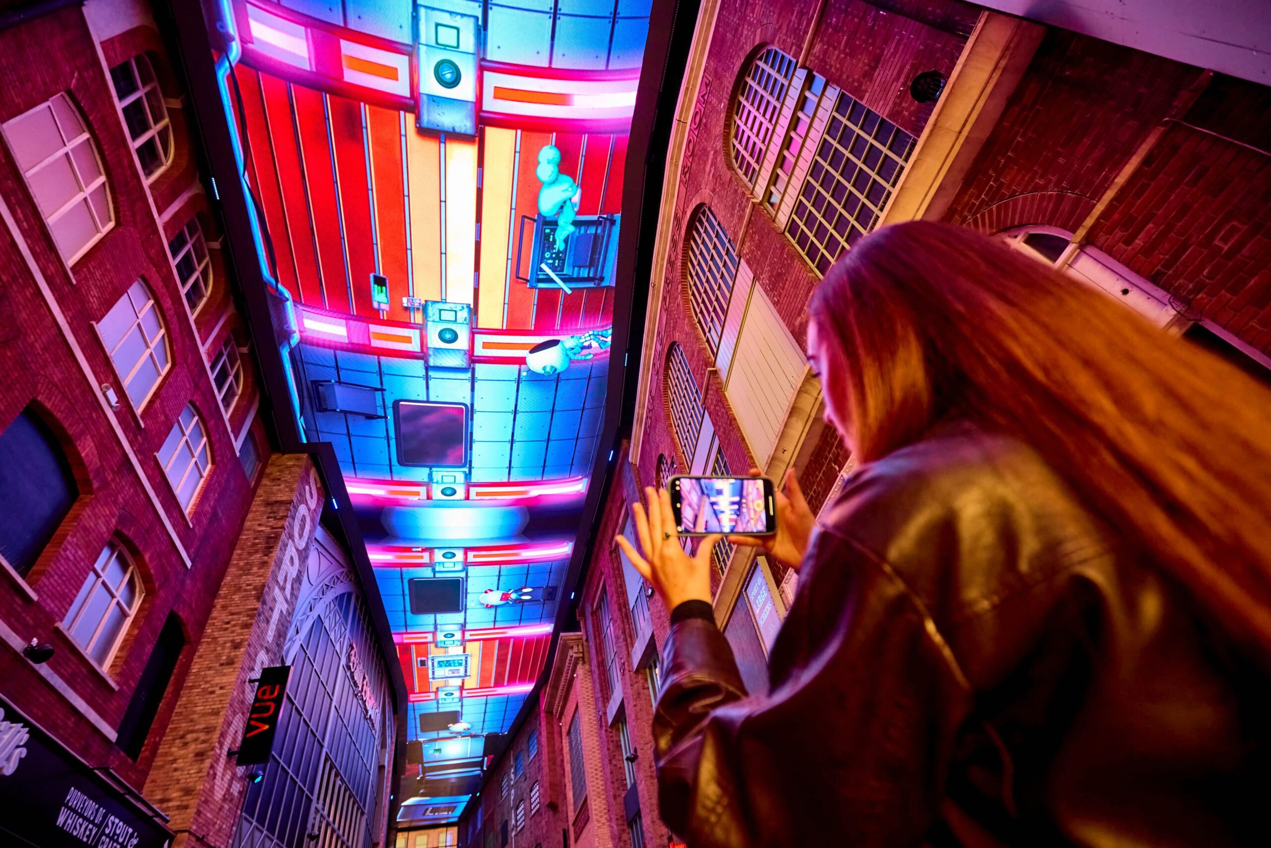 Printworks student art competition digital ceiling