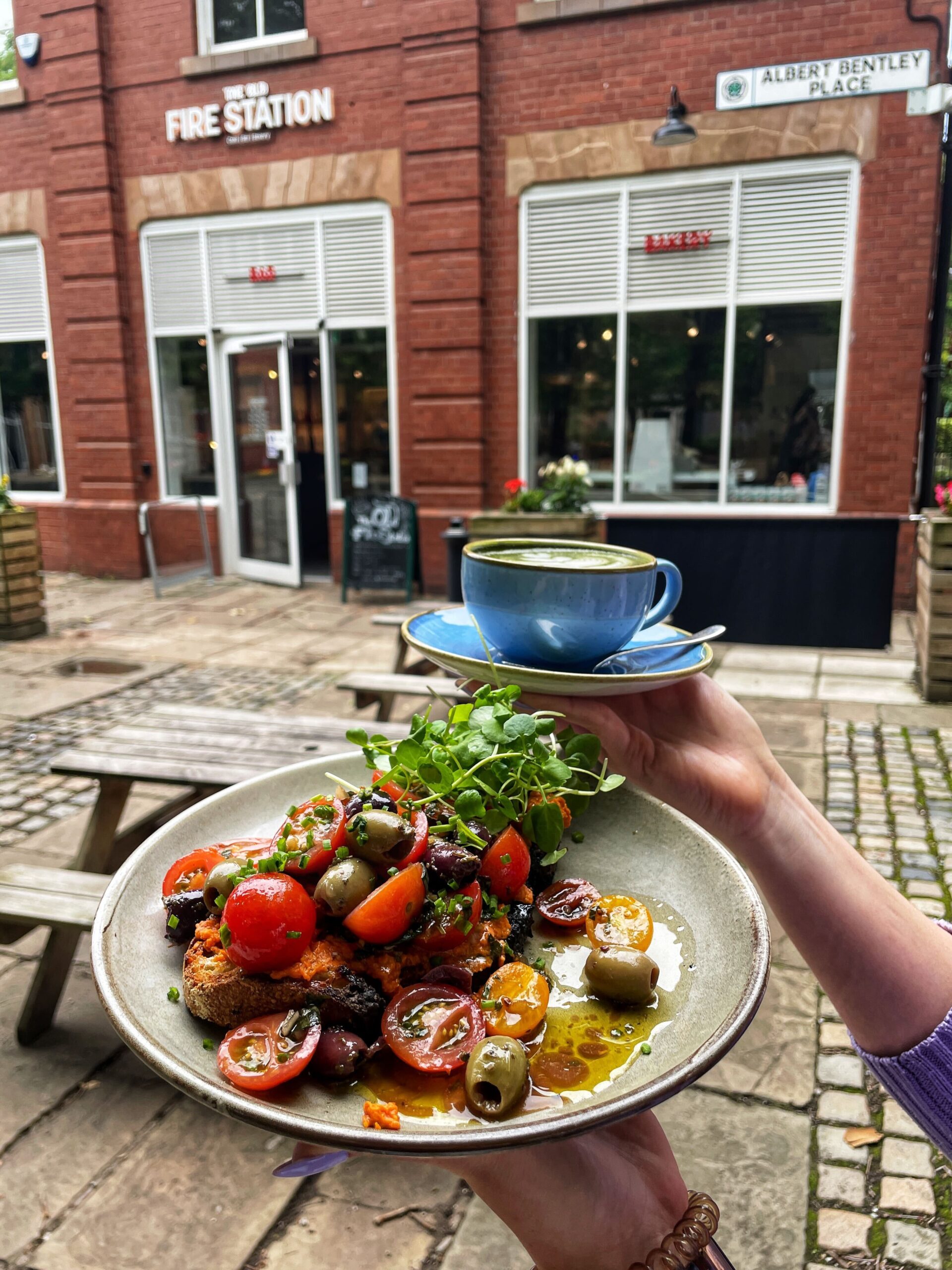 Heirloom tomato bruschetta on sourdough