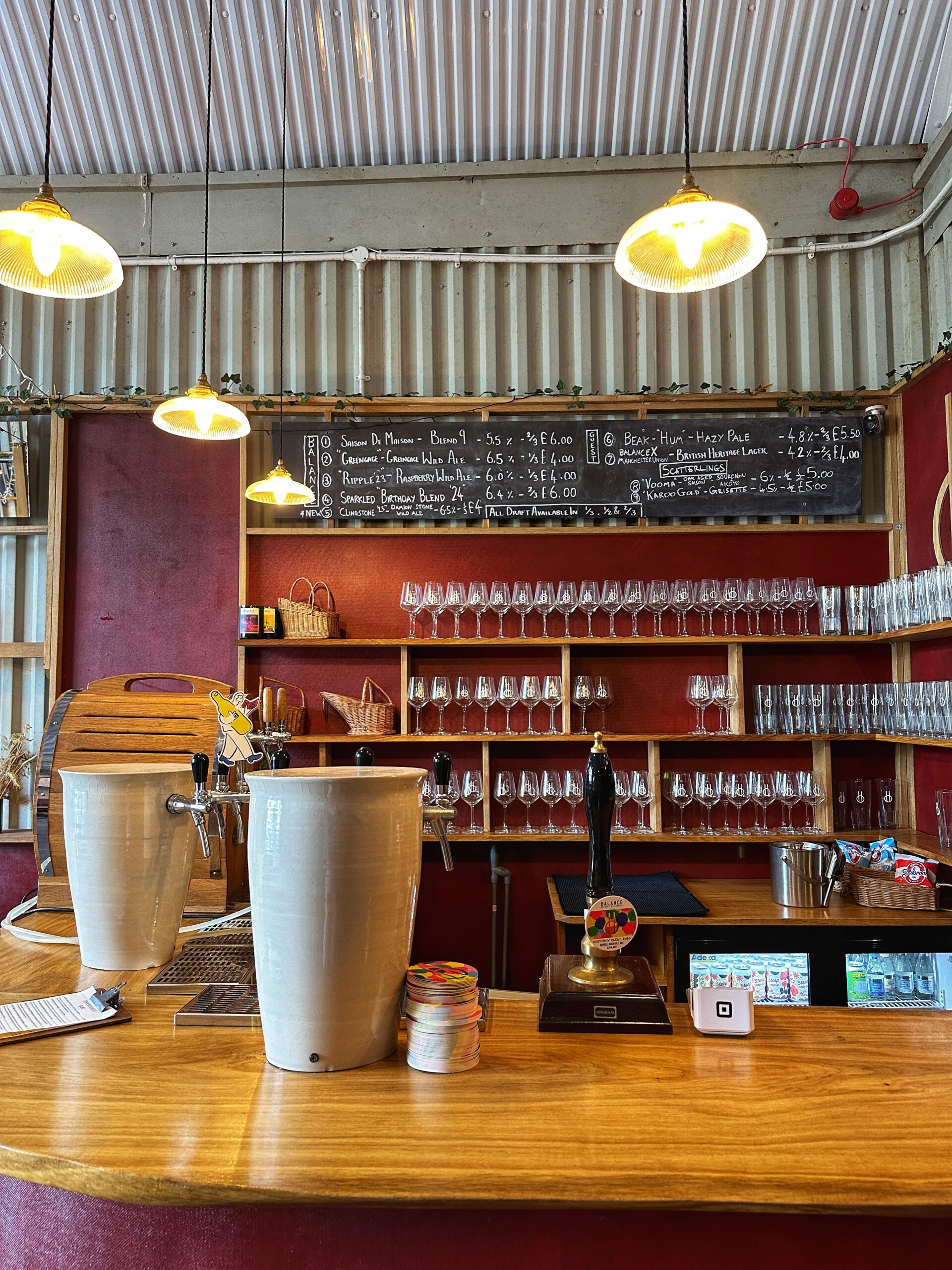 Inside Balance Brewing's taproom in Manchester