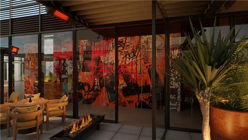 A local artist will create bold graffiti-style murals