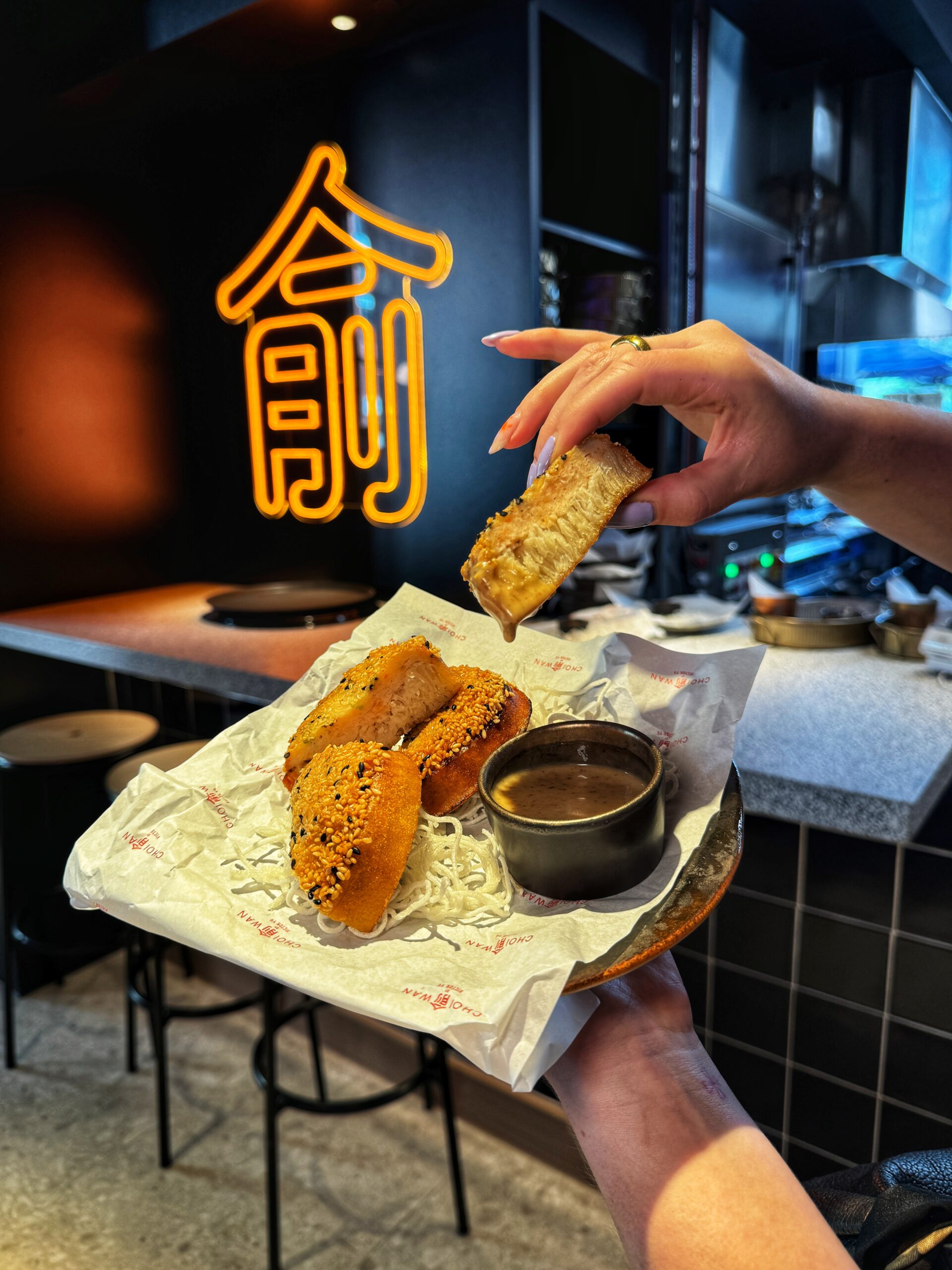 Prawn toast crumpets from Choi Wan