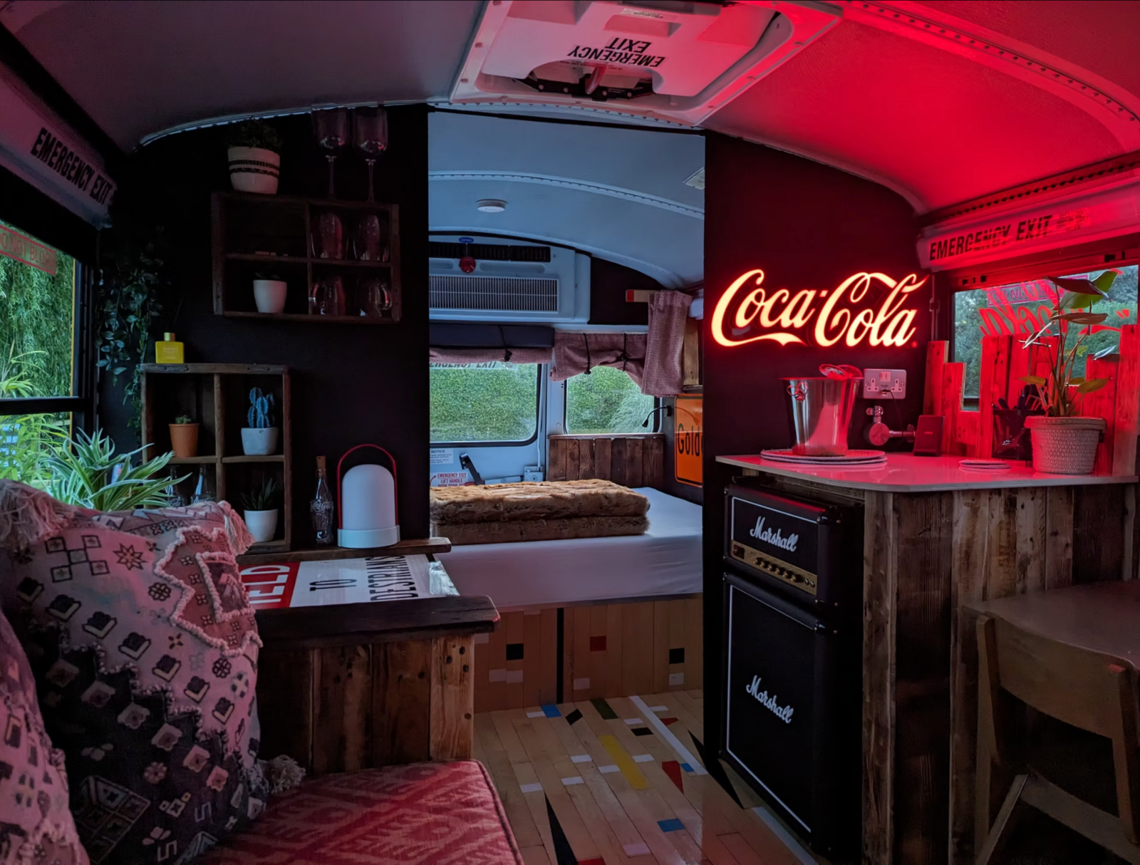 sleep in a school bus north west