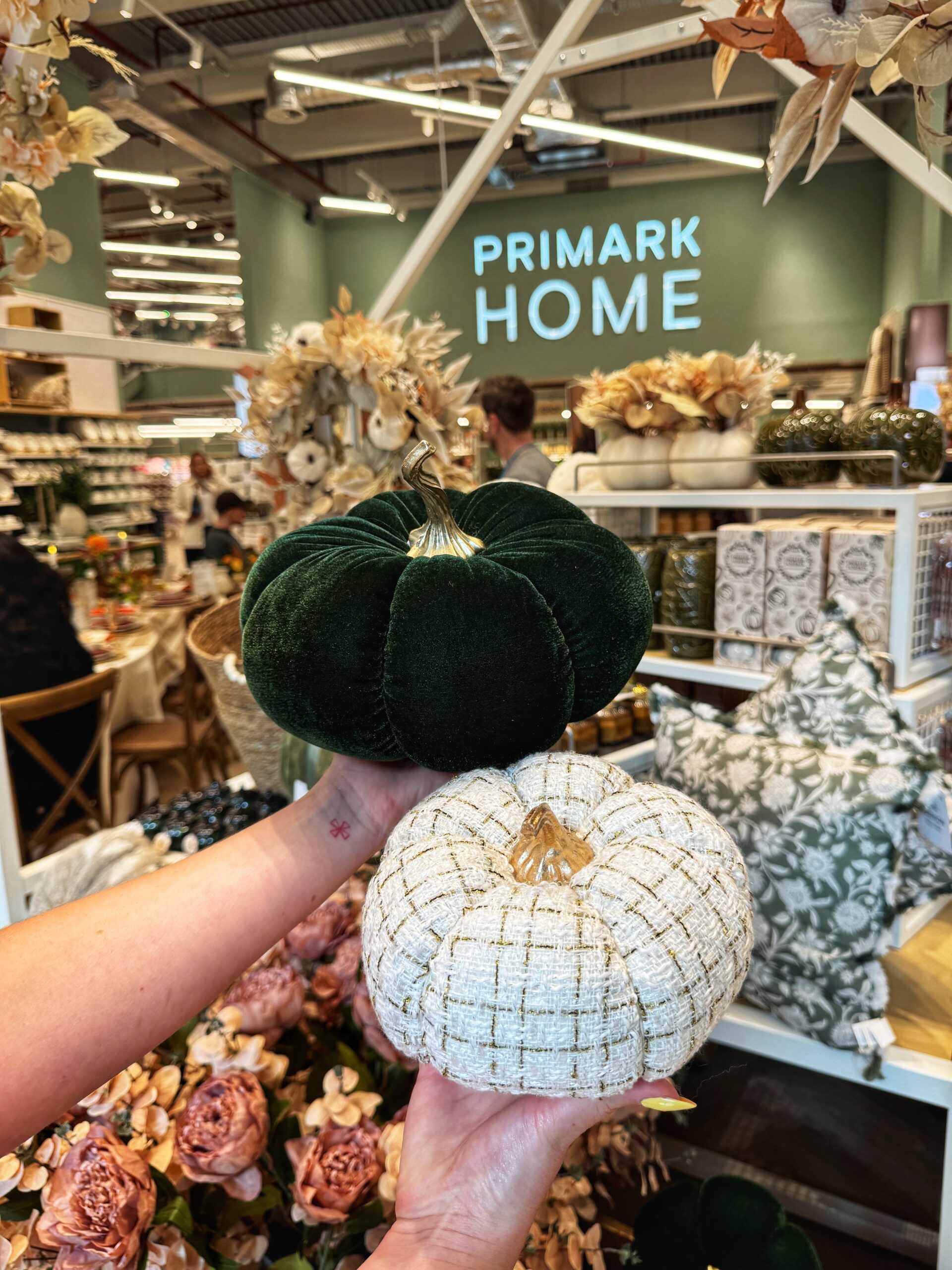 Seasonal items like pumpkins are rife