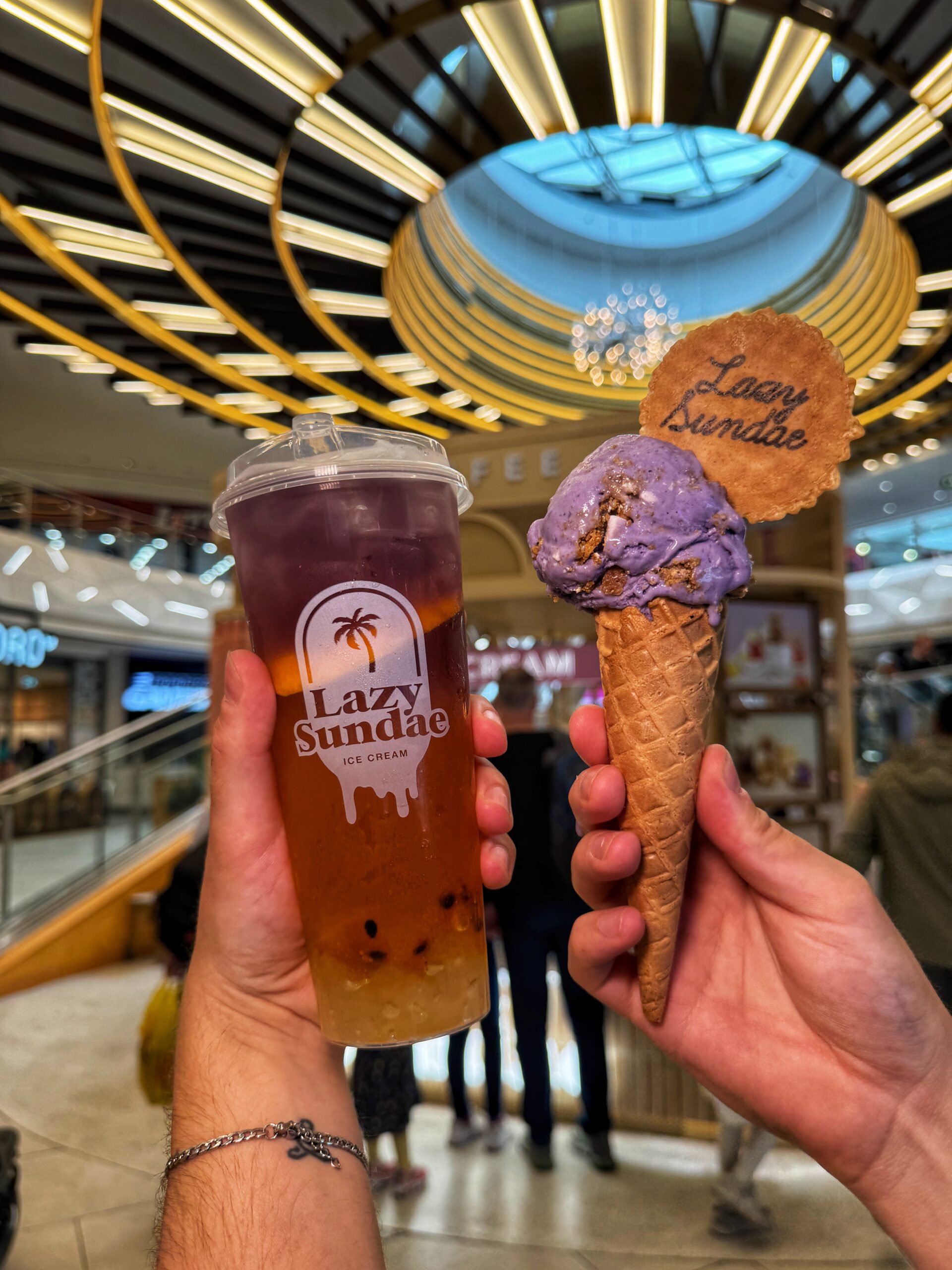 Lazy Sundae will do a free ice cream with a large drink purchase