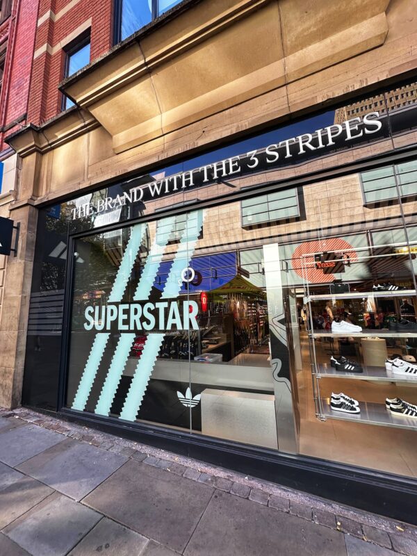 The adidas Manchester store is ready for a big Superstar takeover