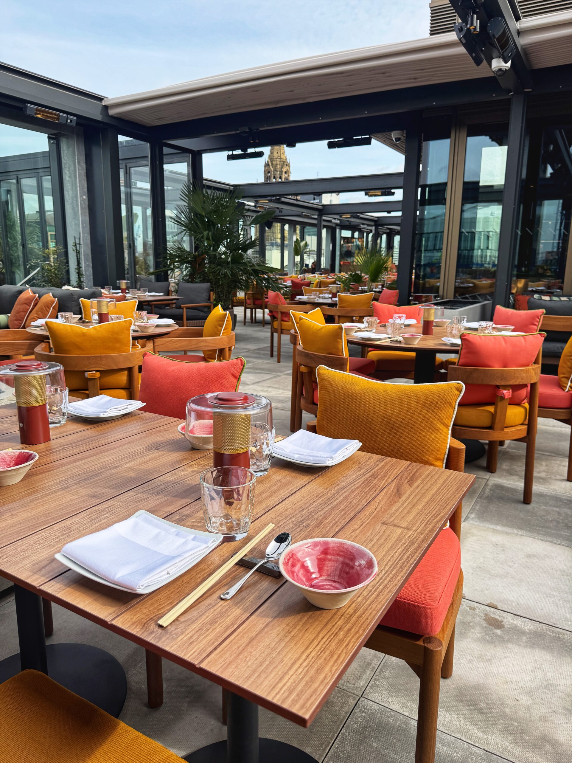 The rooftop space