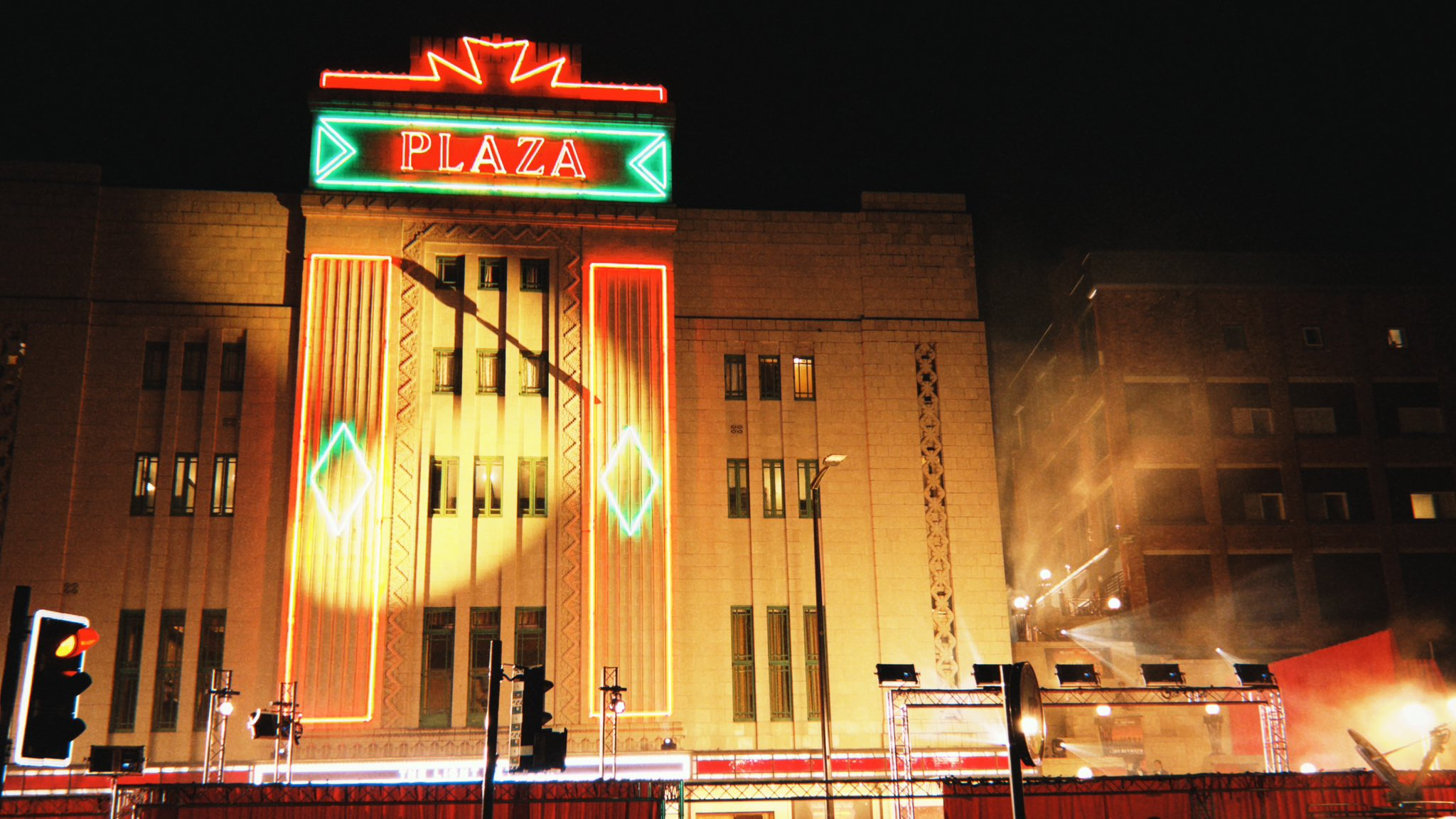 Clayface movie filming in Stockport at The Plaza
