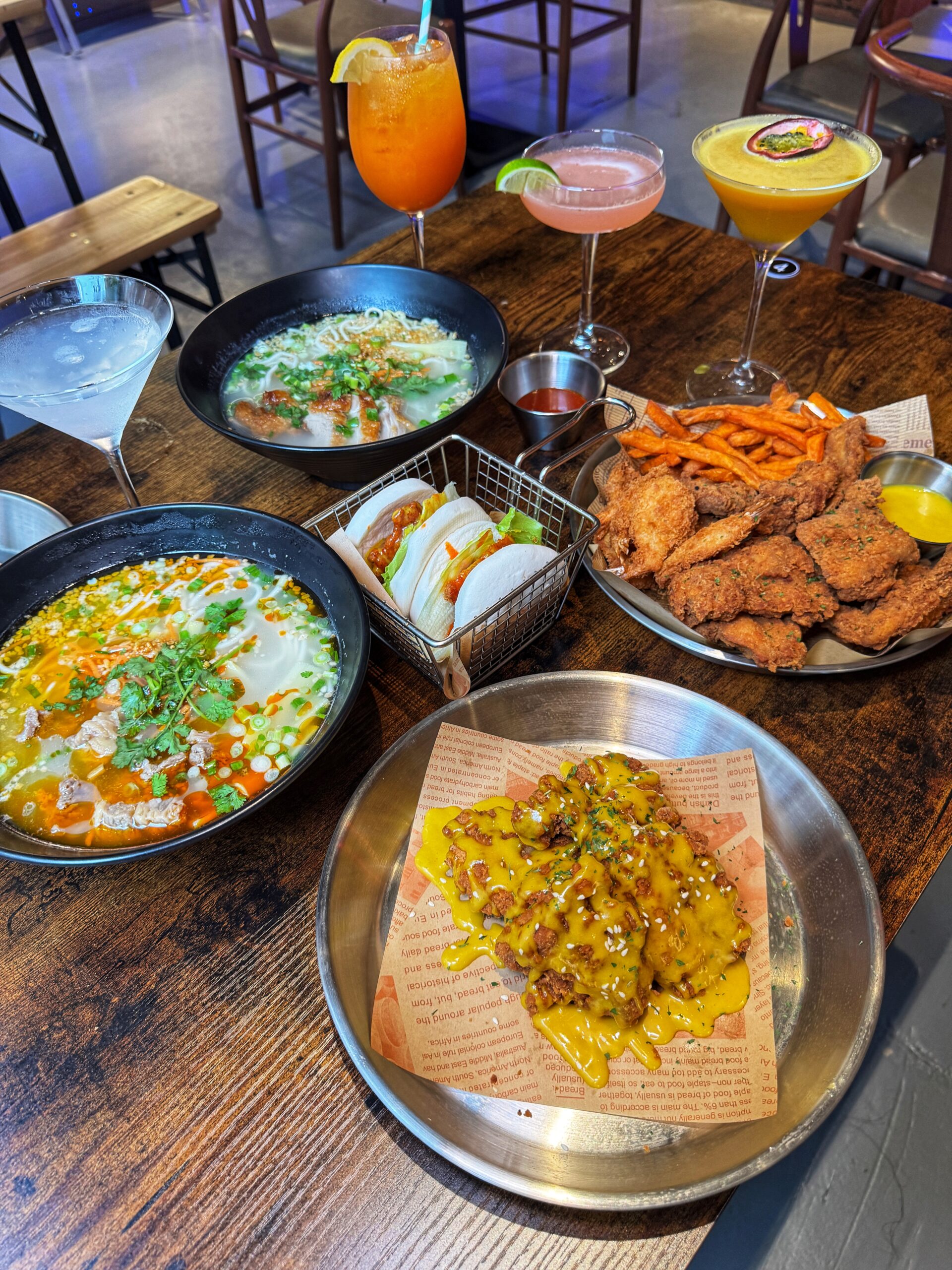 A spread of CLUK dishes