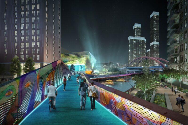 The Cyanlines plans could see new floating walkways built over Manchester's walkways