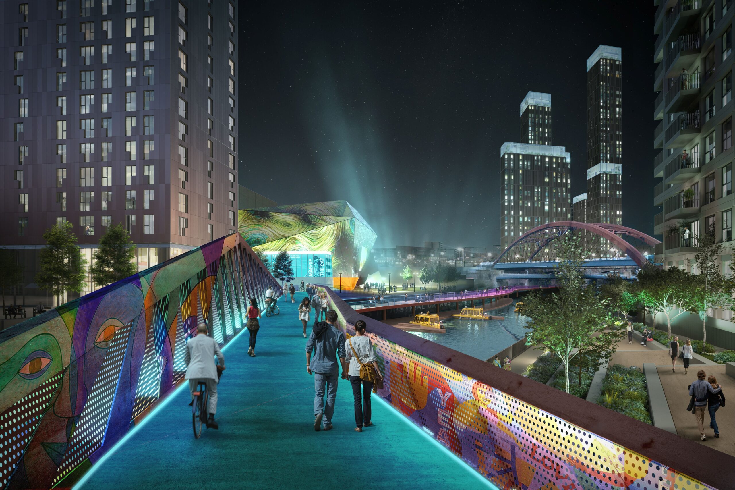 The Cyanlines plans could see new floating walkways built over Manchester's walkways