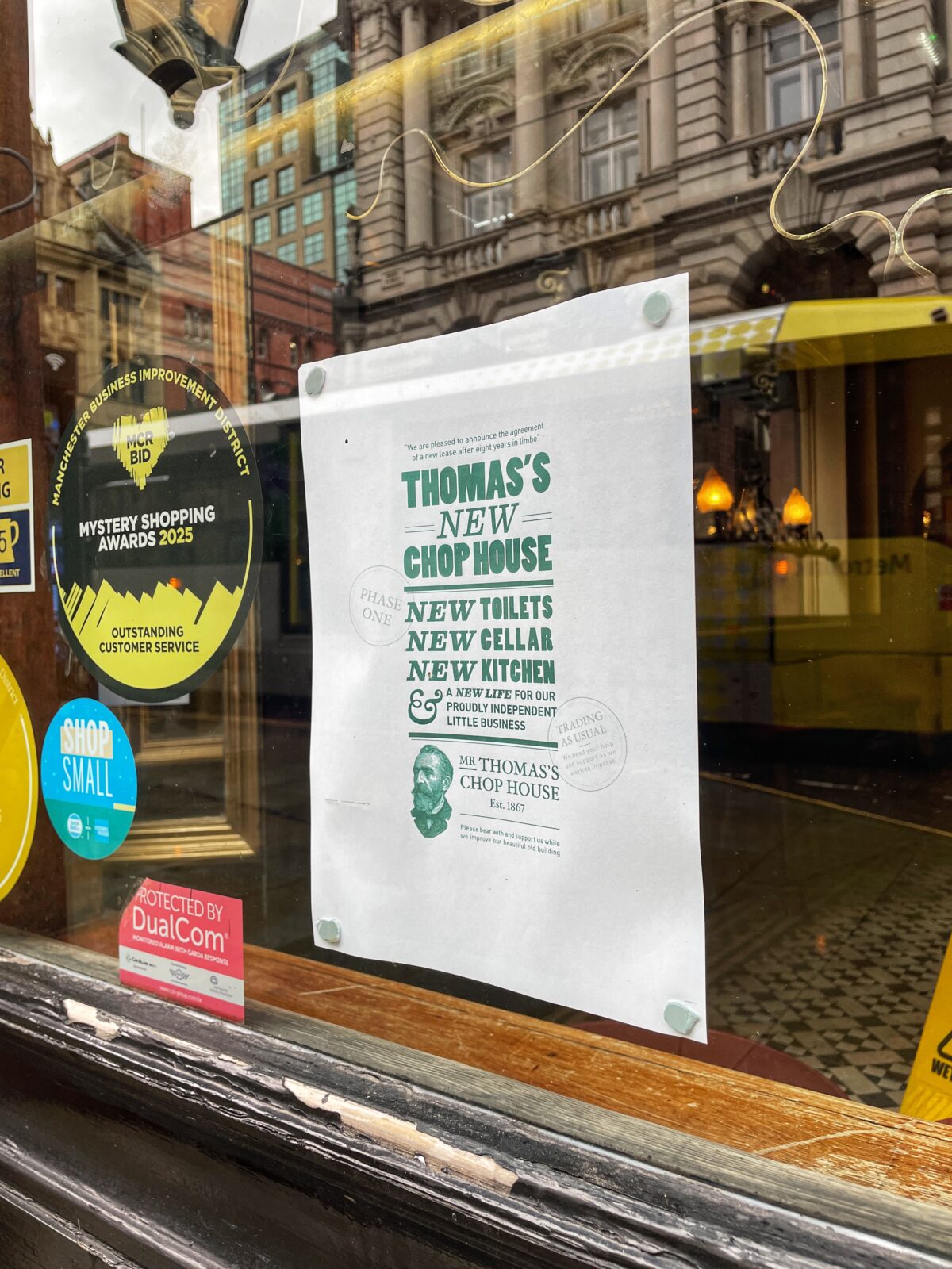 Mr Thomas's Chop House is undergoing a refurb