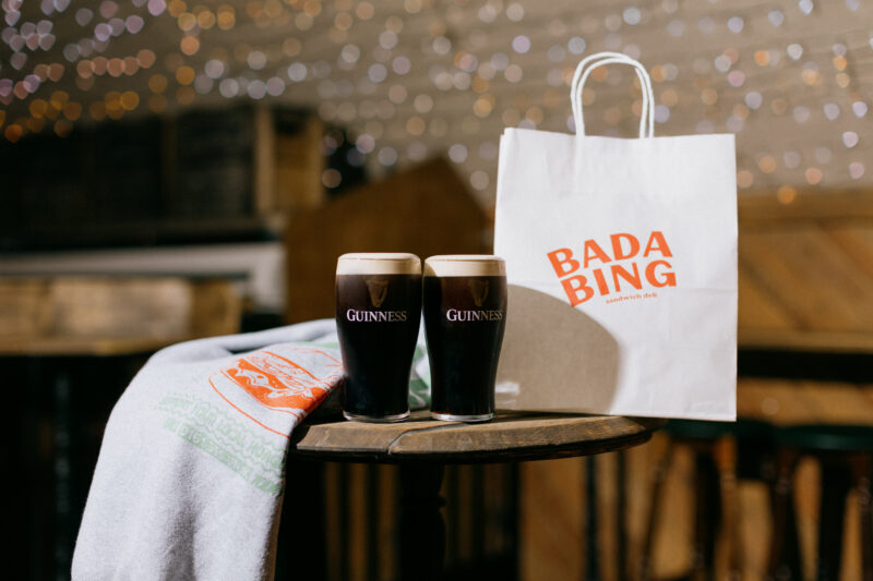 Bada Bing Mulligans special Guinness crossover collab sandwich