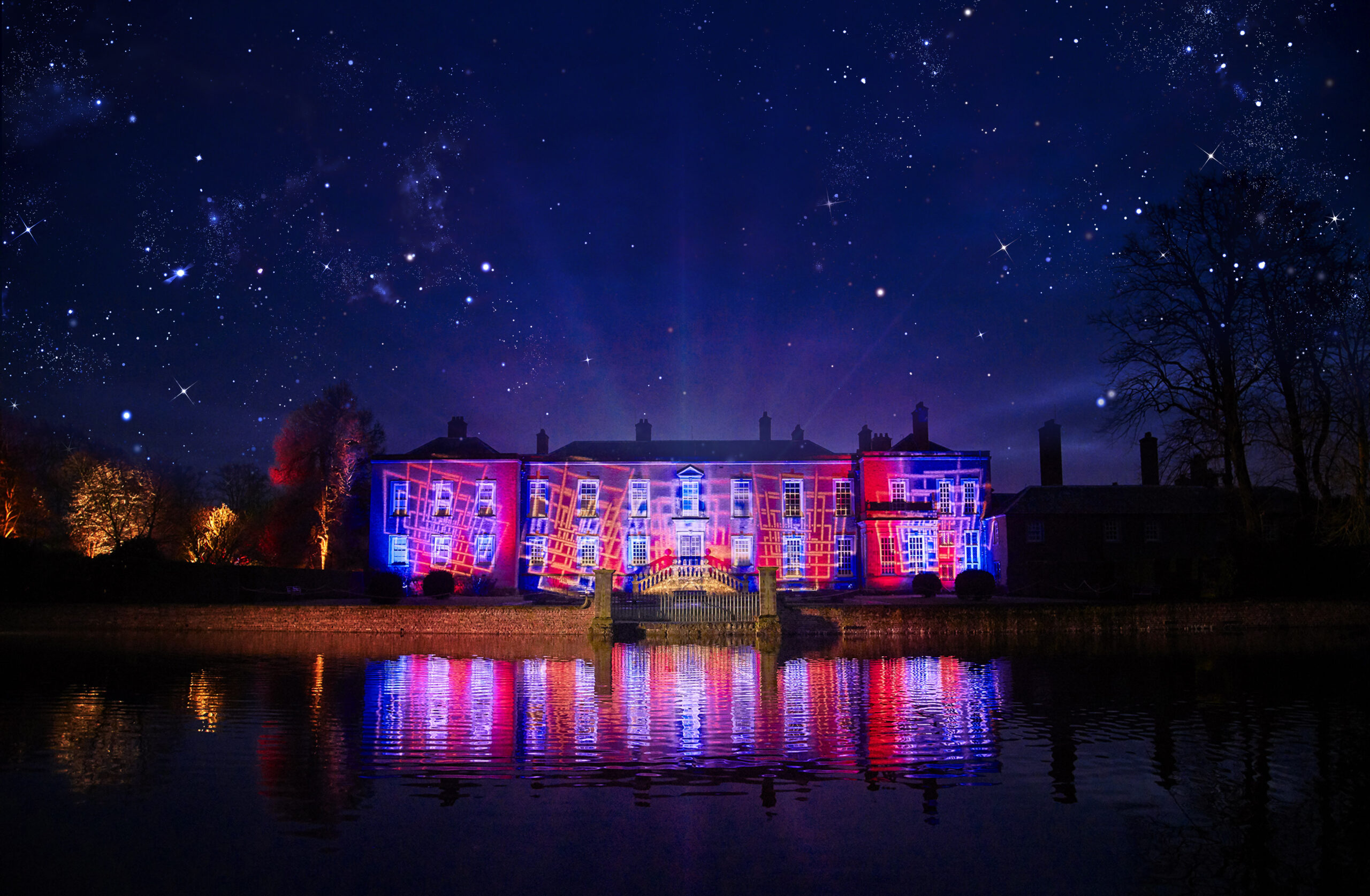 The historic house at Dunham Massey will be lit up with projections. Credit: Supplied