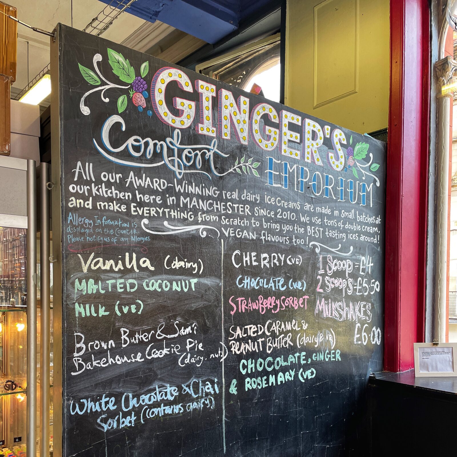 gingers ice cream mcr closed