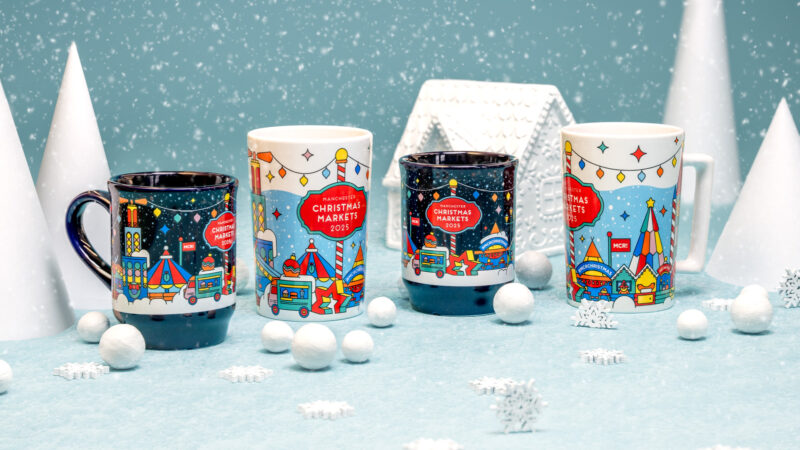 The design and price for the Manchester Christmas Markets mugs 2025 has been revealed. Credit: Manchester City Council