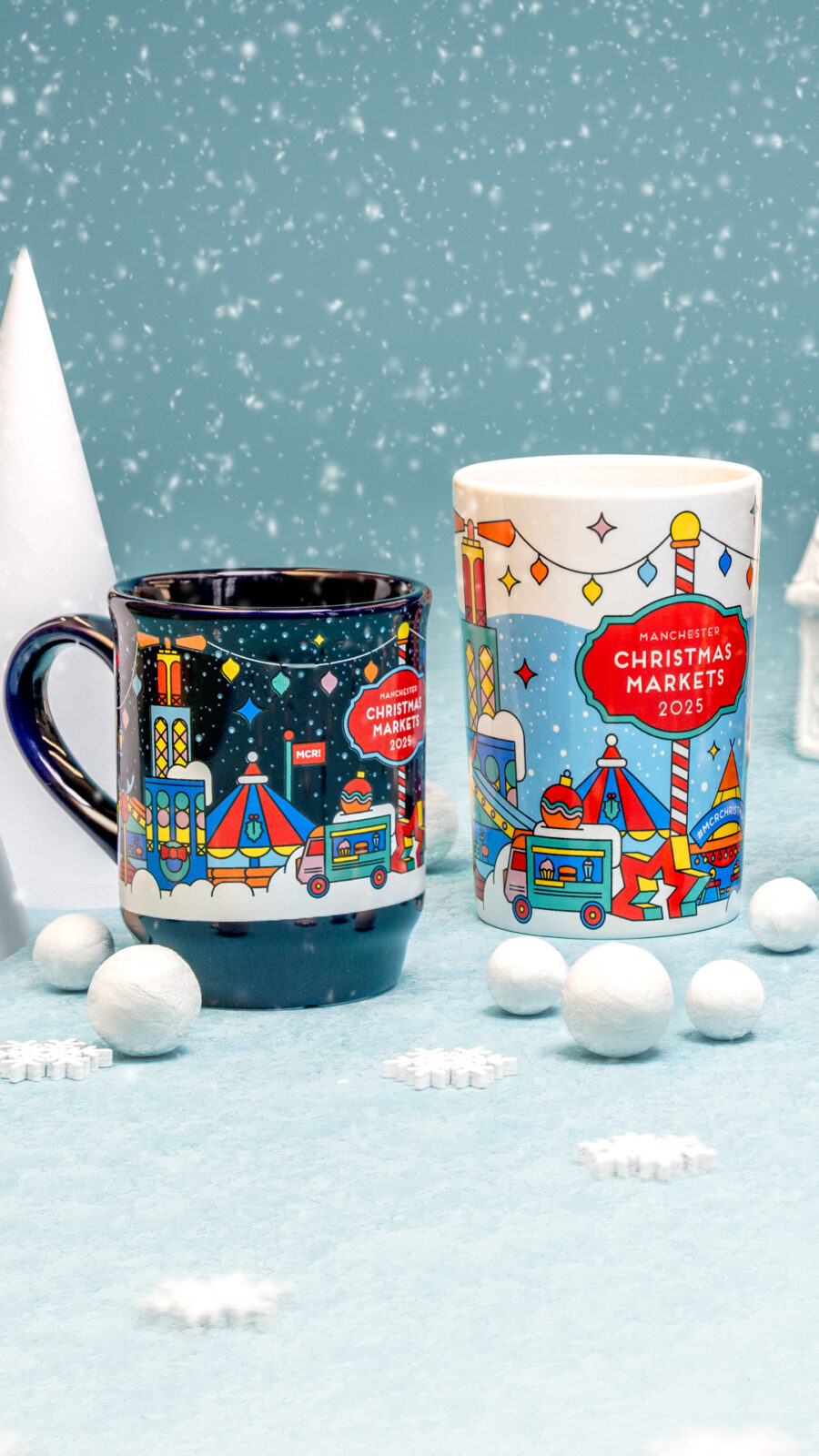 The design and price for the Manchester Christmas Markets mugs 2025 has been revealed. Credit: Manchester City Council