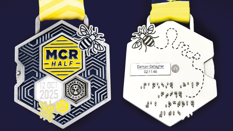 Manchester Half marathon freebies finisher's medal
