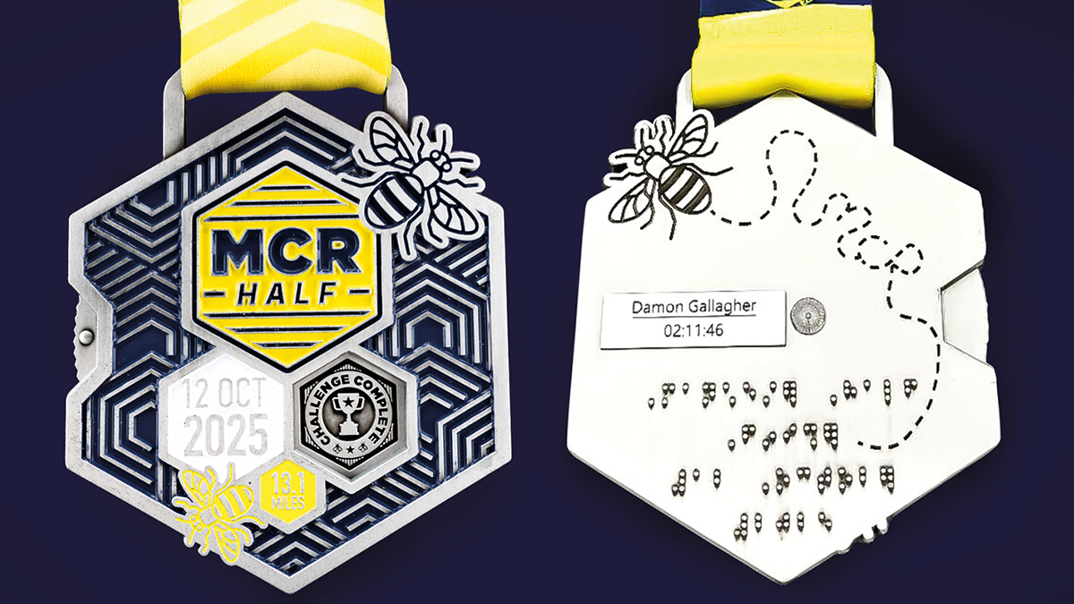 Manchester Half marathon freebies finisher's medal