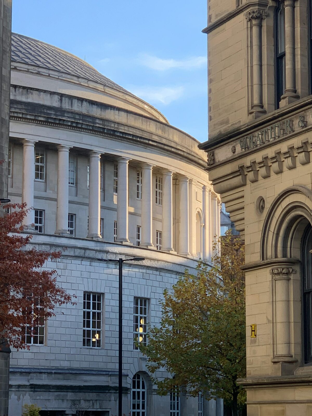 Outside Manchester Central Library