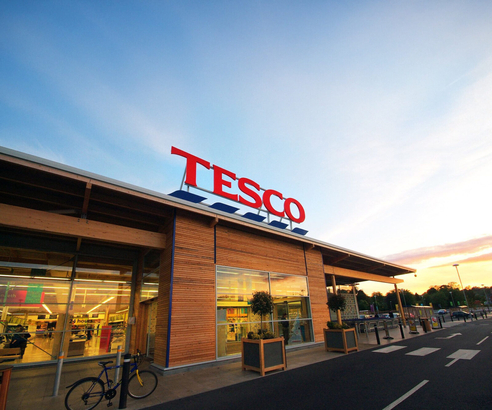 Outside a Tesco store