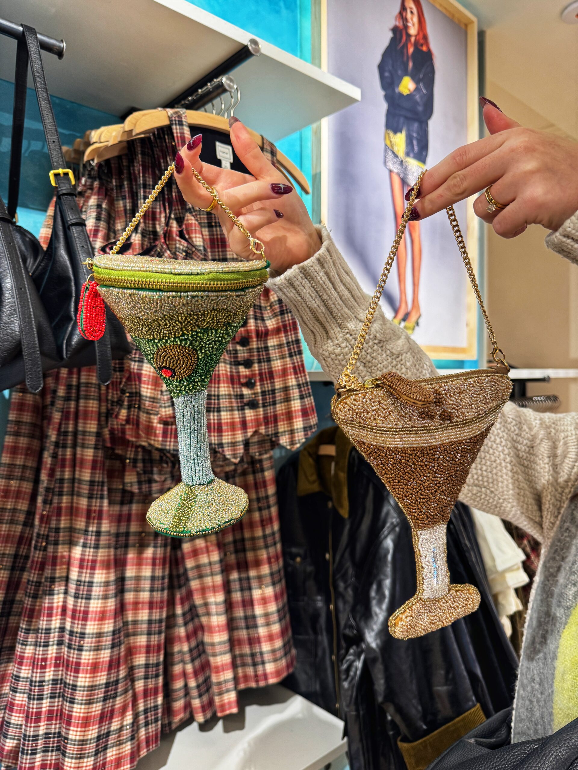 Martini-shaped bags in Anthropologie