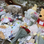 Flowers laid in Little Hulton near where Baby Ava's remains were discovered