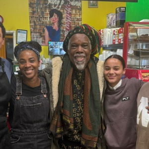 Billy Ocean visits Mama Flo's takeaway in Stockport