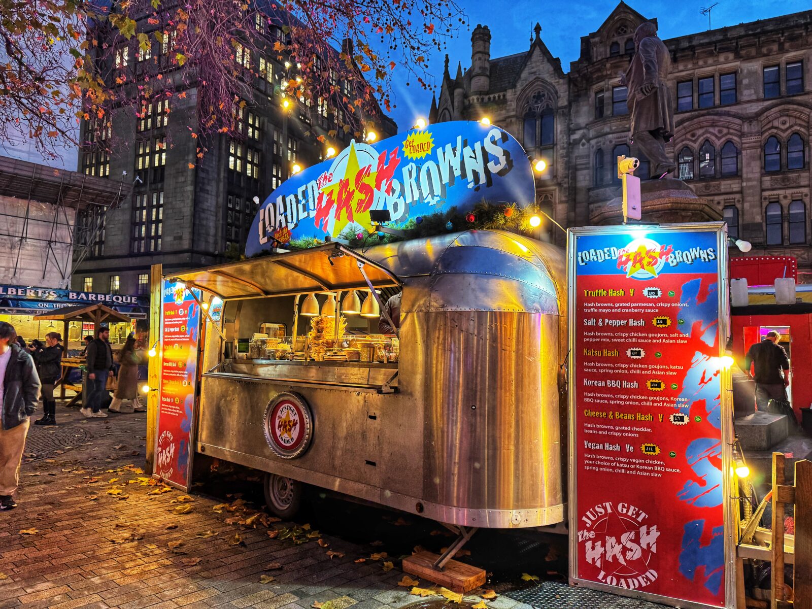 Loaded hash browns at Albert Square