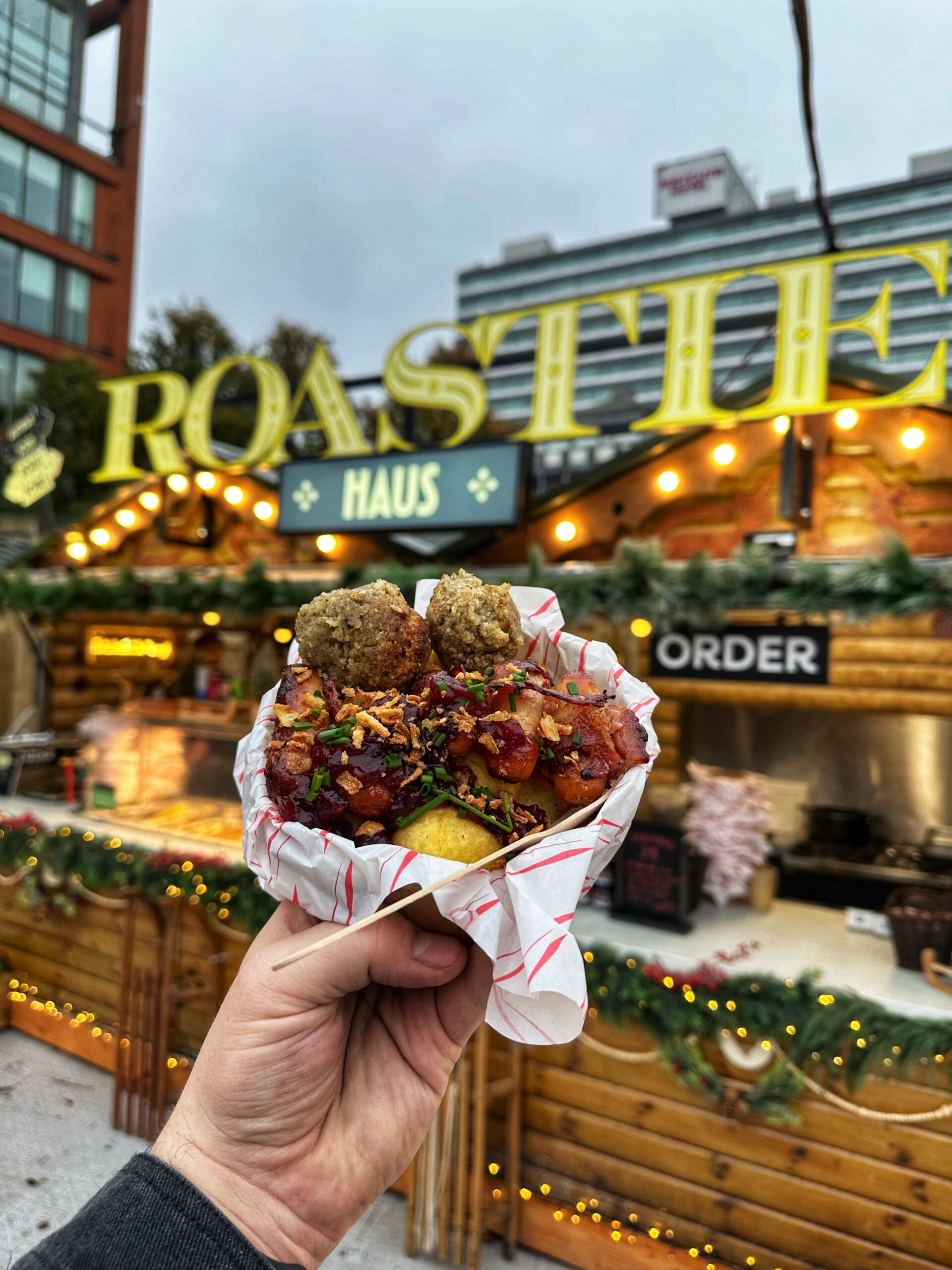 Loaded roast potatoes at Roastie Haus