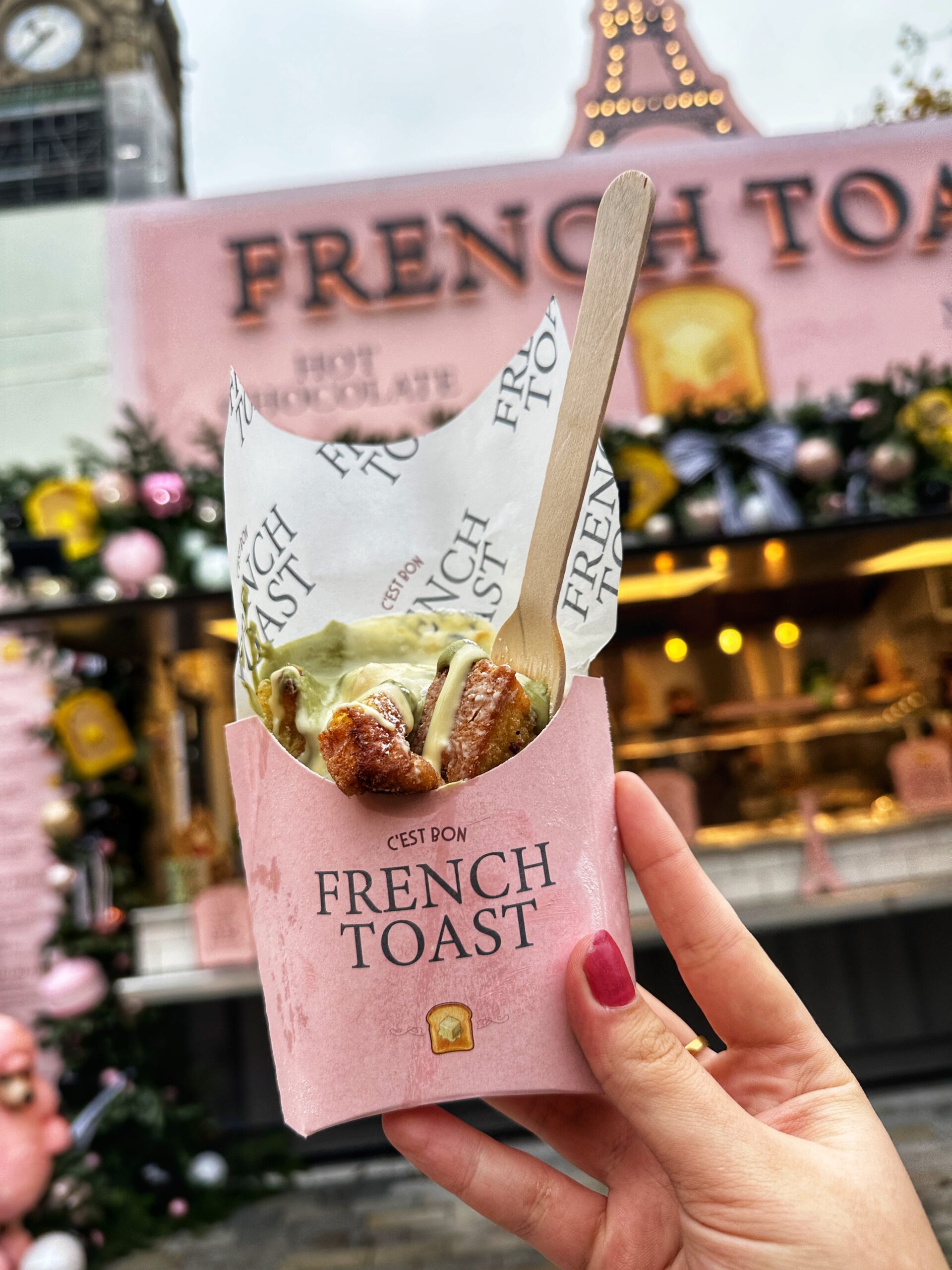 These mini French toasts are part of the new Albert Square Christmas markets in Manchester. Credit: The Manc Group
