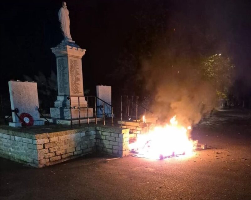 Marple Cenotaph arson