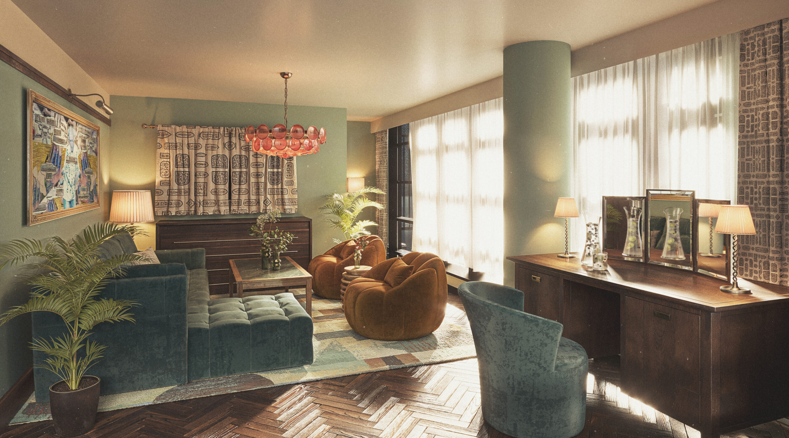 The green room at Mollie's Motel Manchester