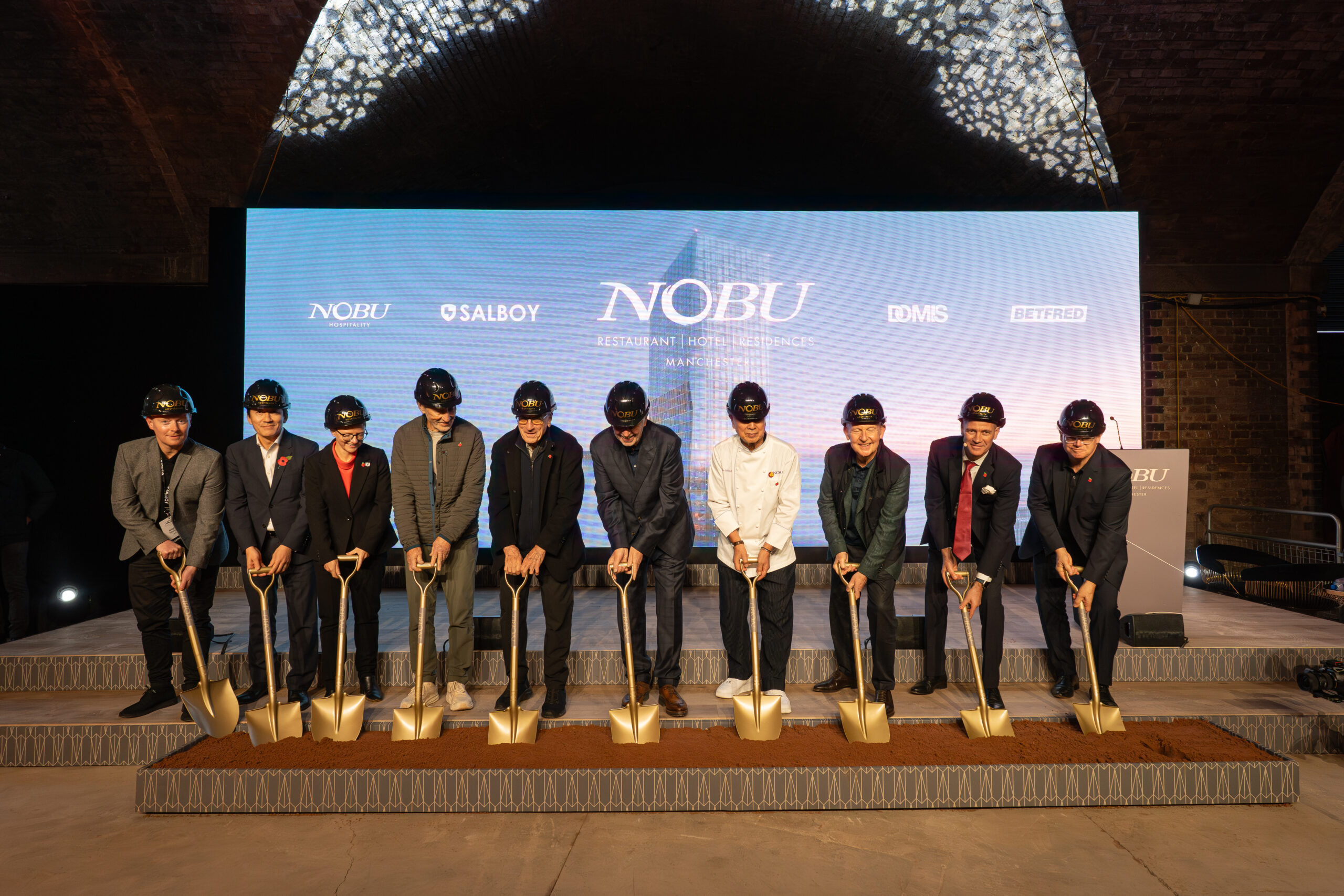 Nobu Hospitality co-founders including Robert De Niro broke ground on Nobu Manchester this week