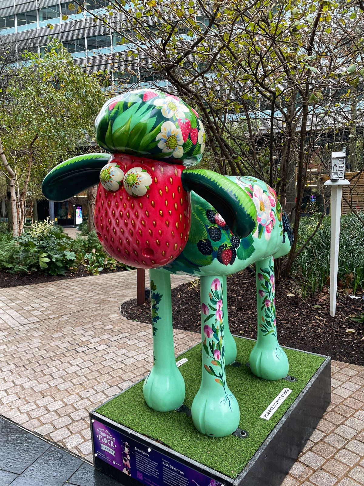 Part of the Shaun the Sheep sculpture trail