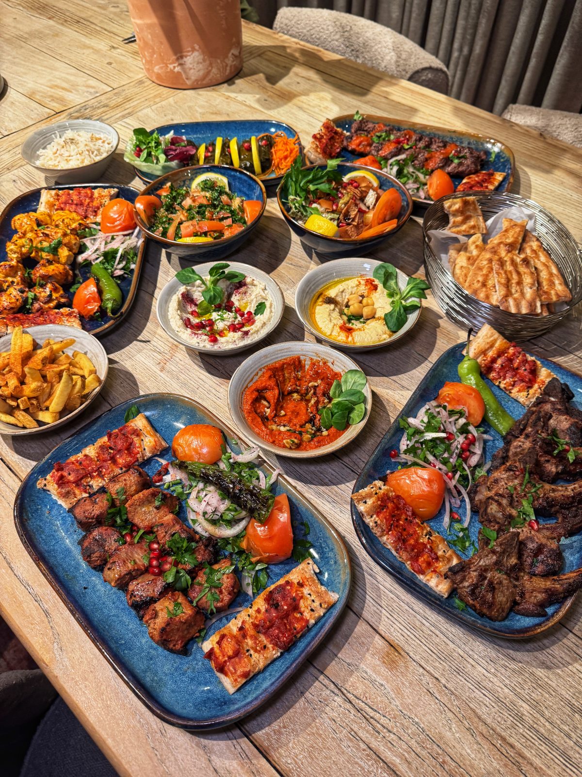 A full spread of food