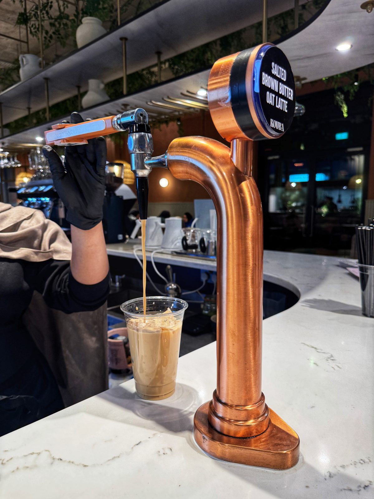 The iced latte tap