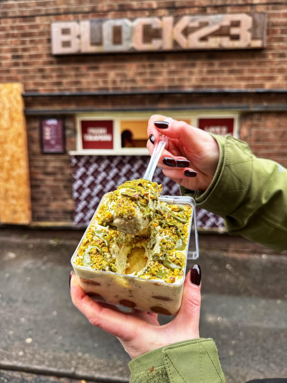 Pistachio tiramisu from the Layr dessert hatch