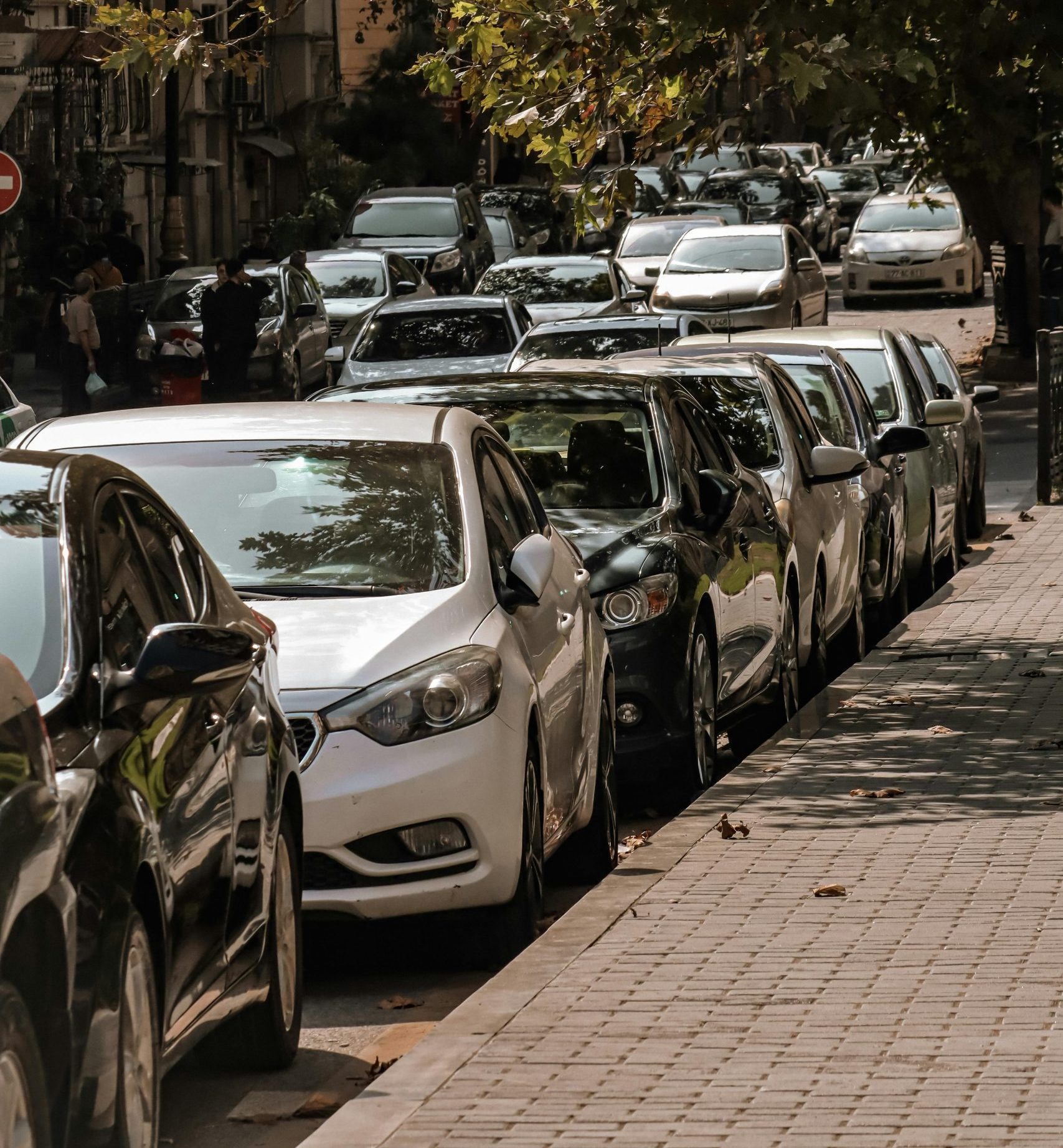 Cars parallel parked