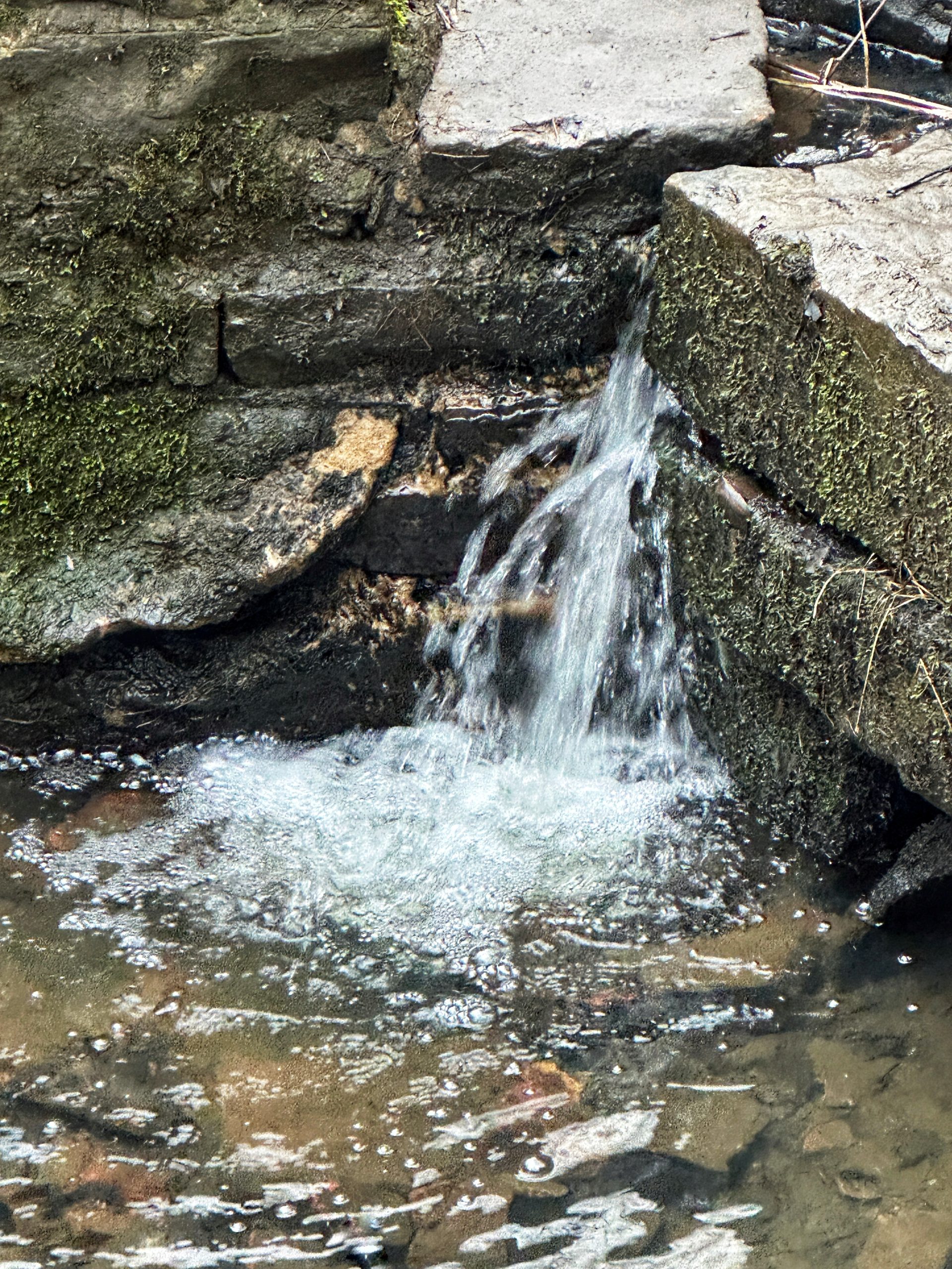 The signs that lead to Manchester's silliest wonder - the Levenshulme Waterfall