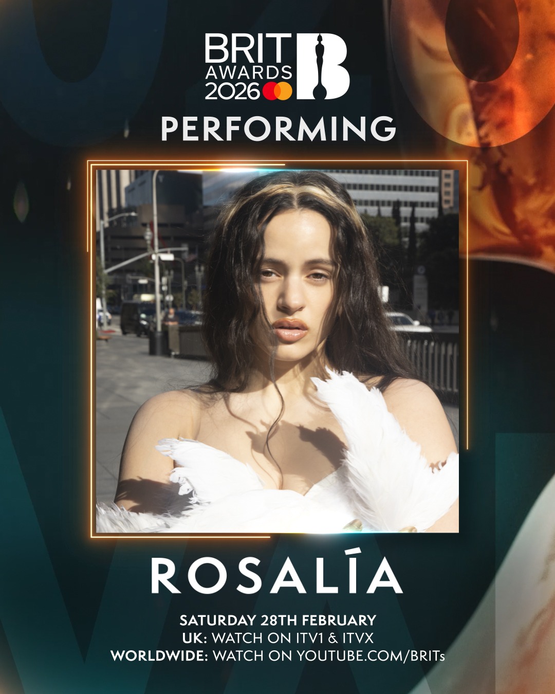 rosalia playing the 2026 brits in manchester