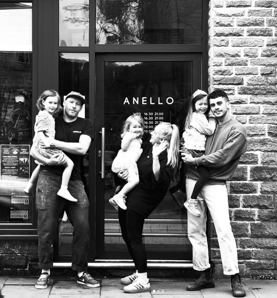 The Anello team and family outside the restaurant