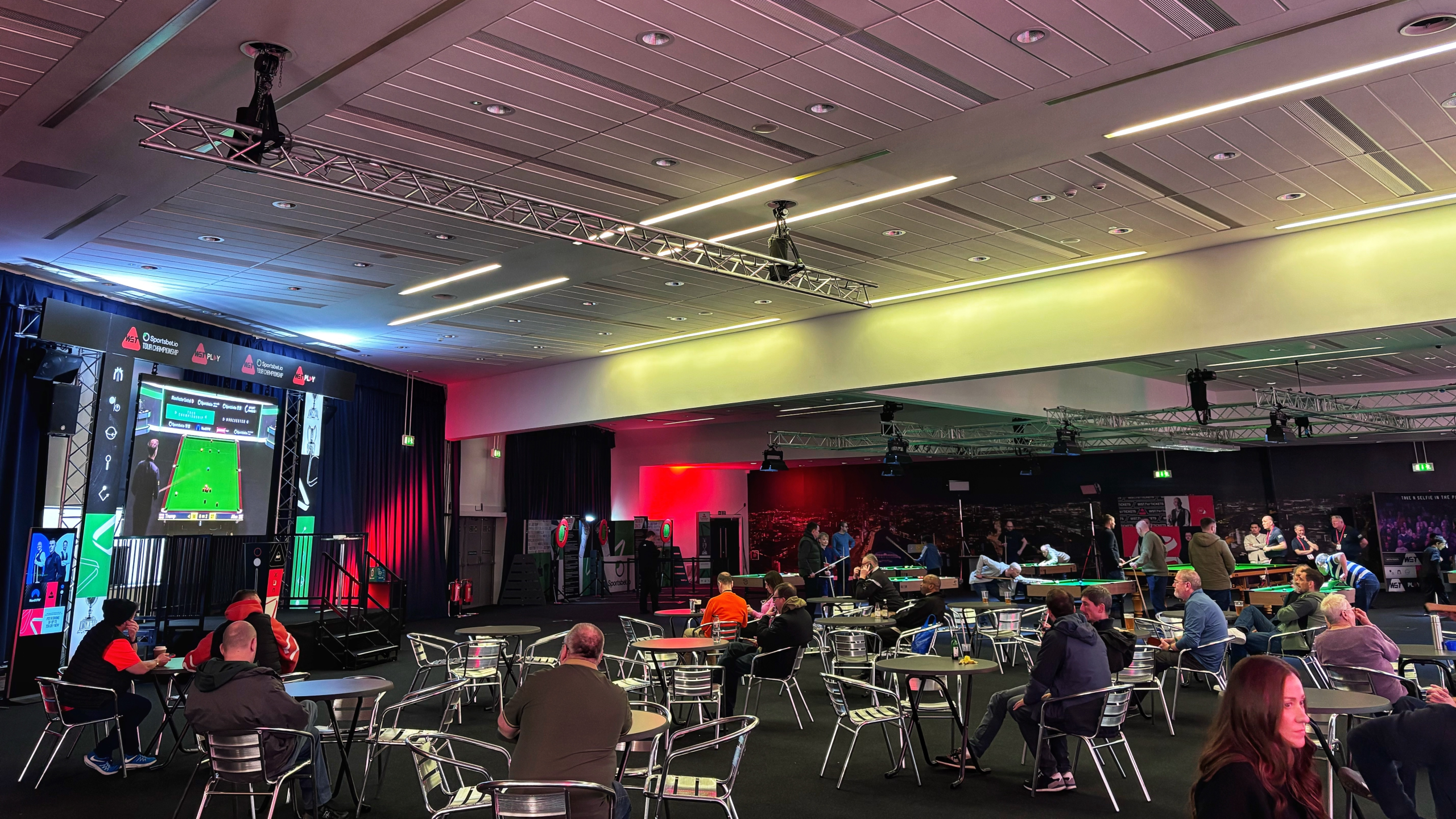 Free pool and snooker tables fan zone Manchester World Tour Championship 2026