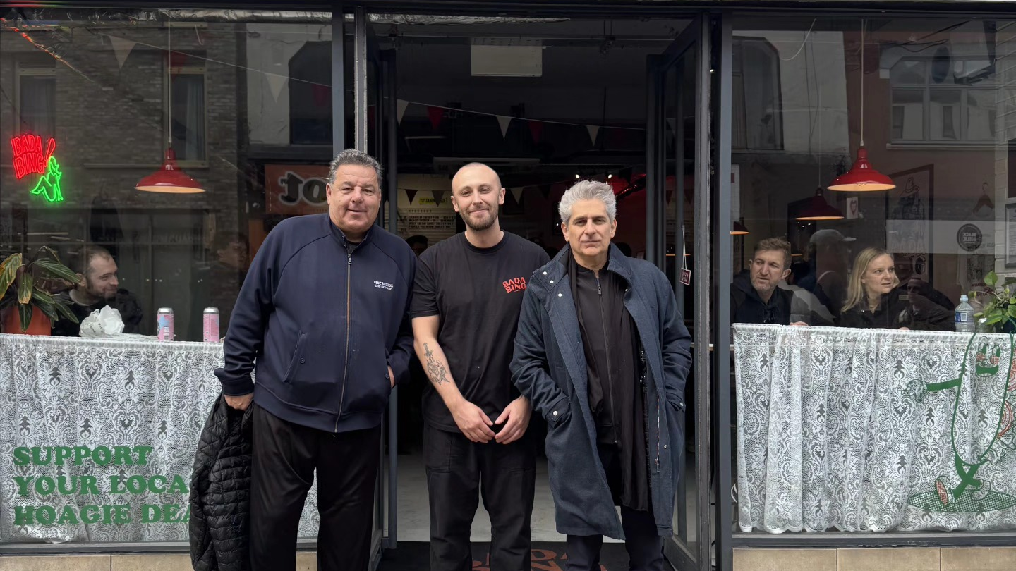 The Sopranos stars visit Bada Bing butty shop in Northern Quarter