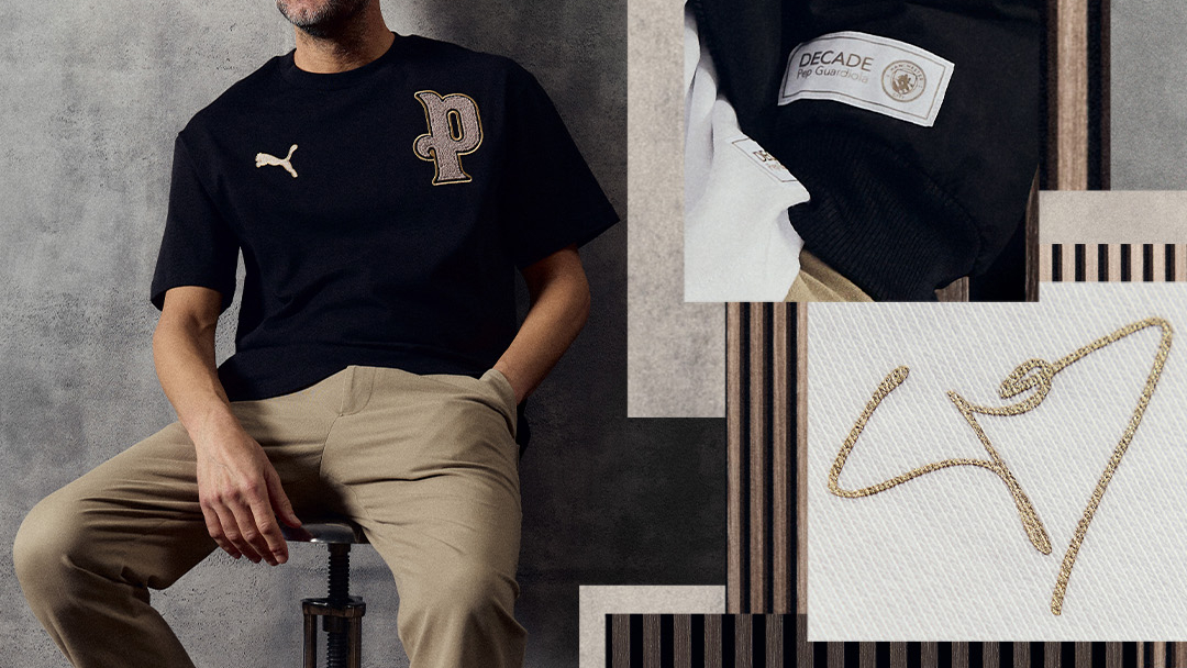 10 years of Pep Guardiola The Decade Collection Man City clothing line